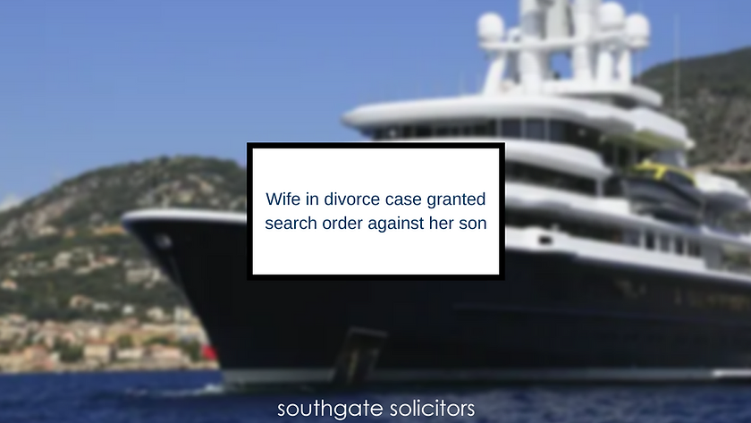 Wife in divorce case granted search order against her son