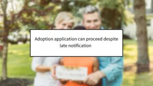 Adoption Application Can Proceed Despite Late Notification