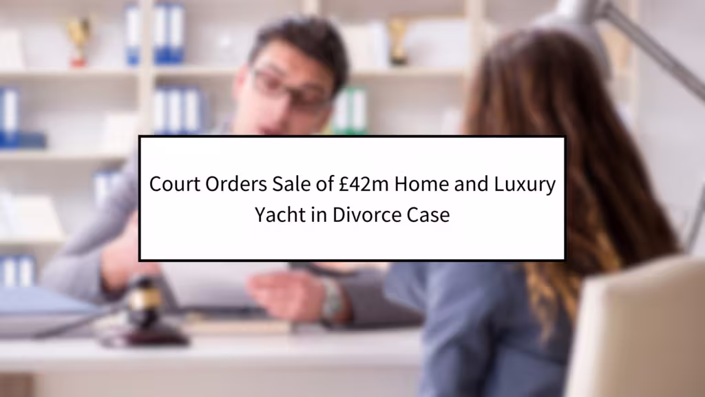 Court Orders Sale of £42m Home and Luxury Yacht in Divorce Case