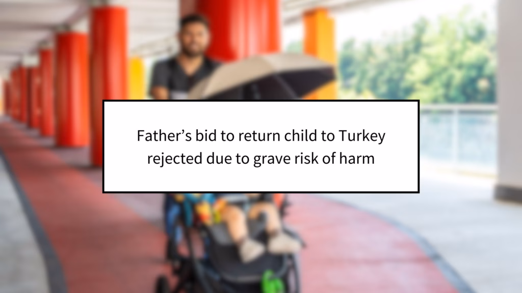 Father’s bid to return child to Turkey rejected due to grave risk of harm